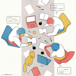 オリジナル ねこのいるオフィス